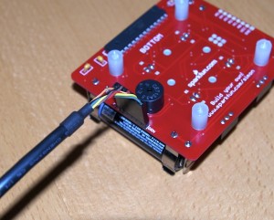 USB cable connected to FTDI interface